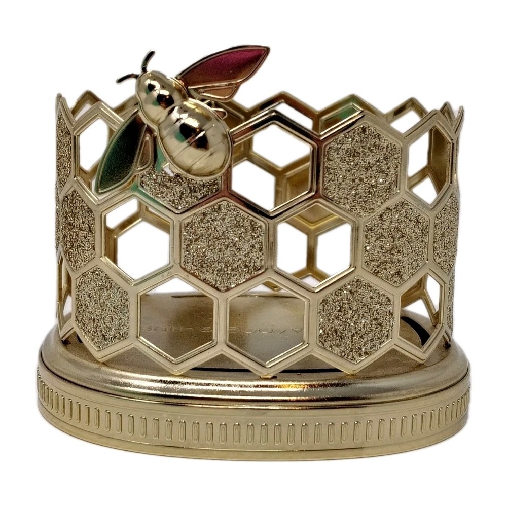 Bath & Body Works Soap Holder Unisex OS Gold Honeycomb Bee Glitter